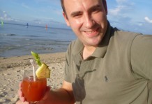 Bloody Mary on the beach